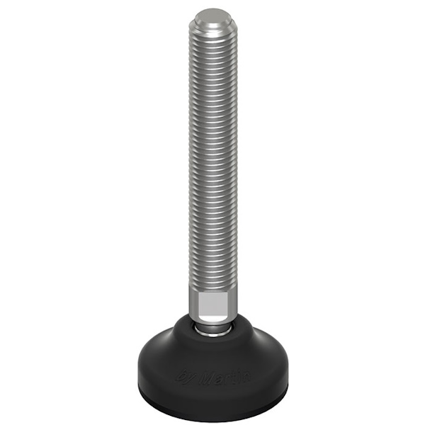 Martin Piede INOX A2 Base Plastica Snodato 30° Antiscivolo D.MM 50 M16 - MARTIN - Immagine 3